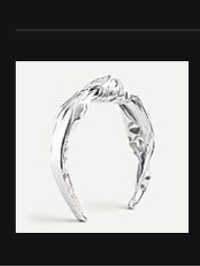 Crewcuts silver metallic knot headband